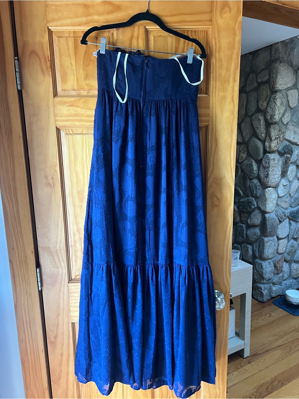 Lilly Pulitzer Mollylynn Clip Maxi Dress Navy Applique Beaded NWOT - Picture 6 of 9